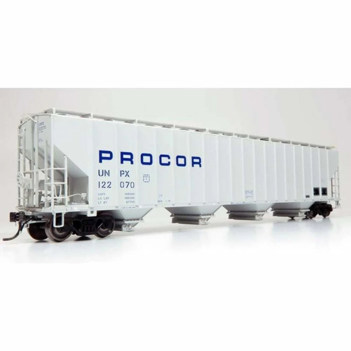 Rapido HO Scale UNPX Procor Blue Stencil 5820 Covered Hopper (Pack of 6) - 157001