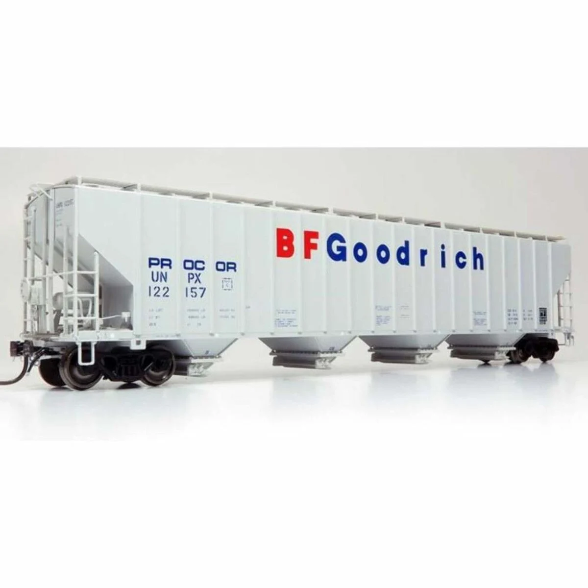 Rapido HO Scale UNPX Procor w/ BF Goodrich 5820 Covered Hopper (3) - 157004