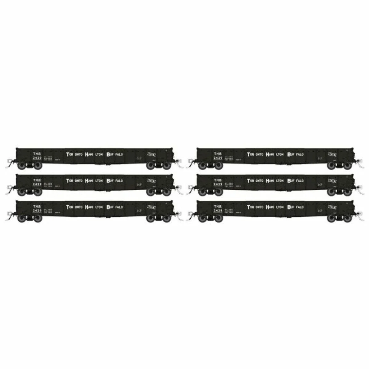 Rapido HO Toronto, Hamilton & Buffalo 52' 6" Canadian Mill Gondola (6) - 50056