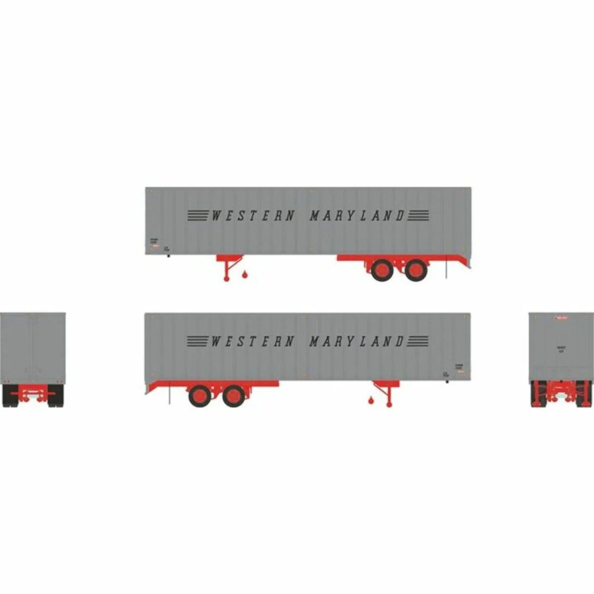 Rapido HO Western Maryland 40' Fruehauf Exterior-Post Volume Van - 403036