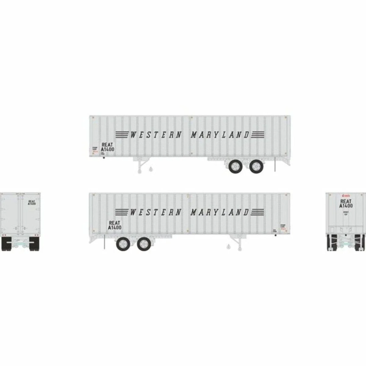 Rapido HO Western Maryland 40' Fruehauf Exterior-Post Volume Van A1400 - 403034