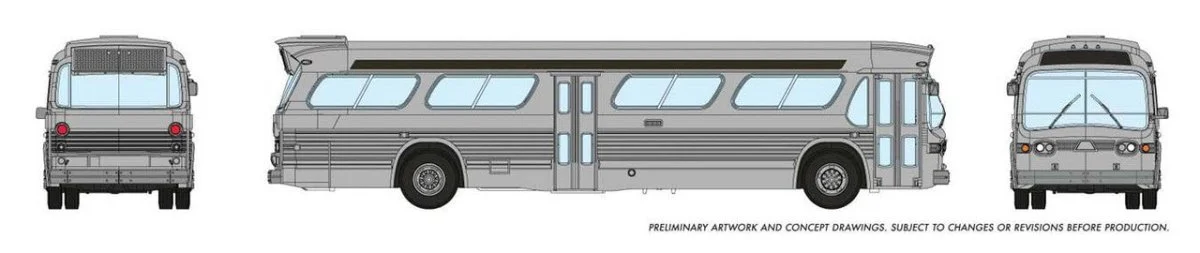 Rapido N Scale Generic Silver New Look Bus - 573099