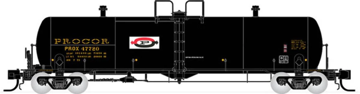 Rapido N Scale Procor PROX 20K Gal Single Tank Car - 535004A