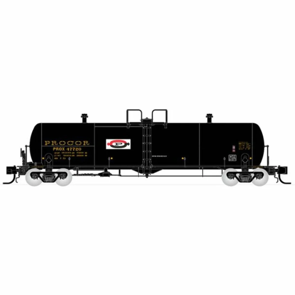 Rapido N Scale Procor PROX 20K Gal Tank Car #2 (6) - 535004