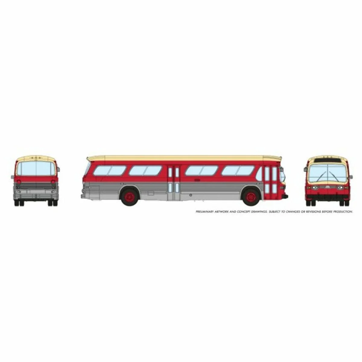 Rapido N Scale Toronto Maroon New Look Bus - 573006