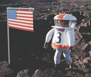 Real Cloth Flag for Moon Suit, 1/10 scale - Paragrafix