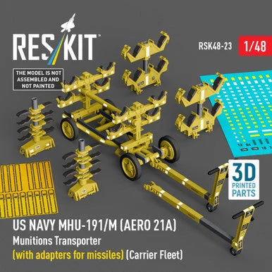 1/48 Reskit US NAVY MHU-191/M (AERO 21A) Munitions Transporter (with adapters for missiles)