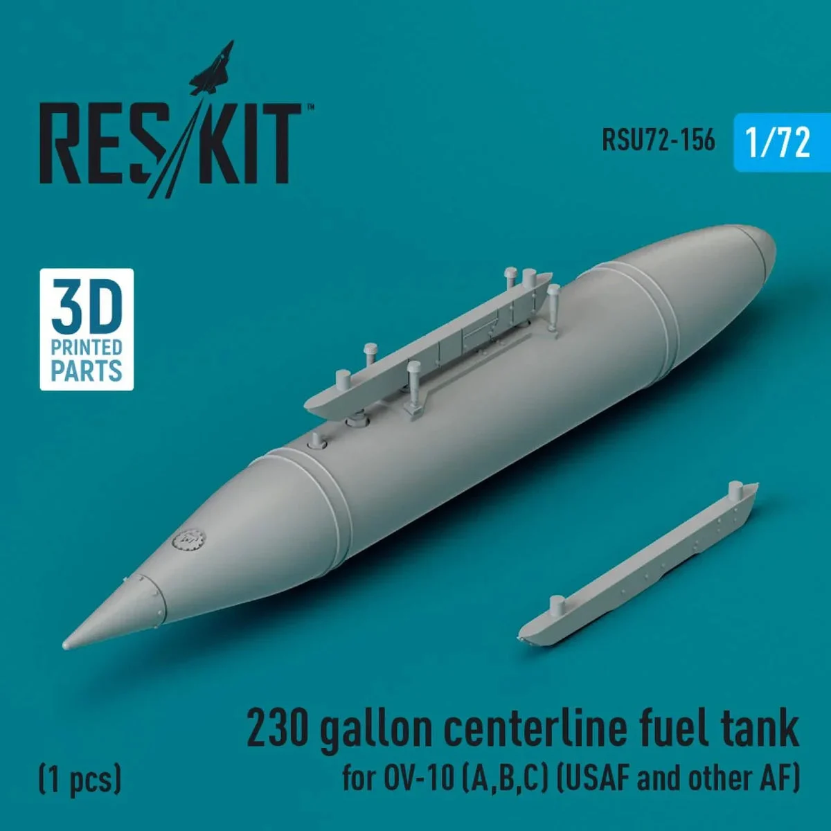 1/72 Reskit 230 gallon centerline fuel tank for OV-10 (A,B,C) (USAF and other AF) (1 pcs) (3D Printed)