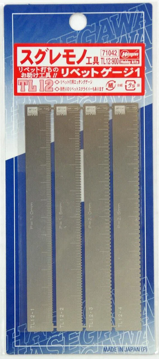 Rivet Gauge 1 Straight Line 71042 - Hasegawa