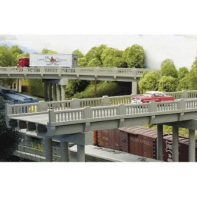 Rix Products 102 HO Scale Scale Vintage Highway Overpass Includes Pier - Kit - Scale 50' 15.2m