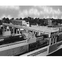 Rix Products 103 HO Scale Scale Vintage Highway Overpass Kit - 150' Scale w/4 Piers