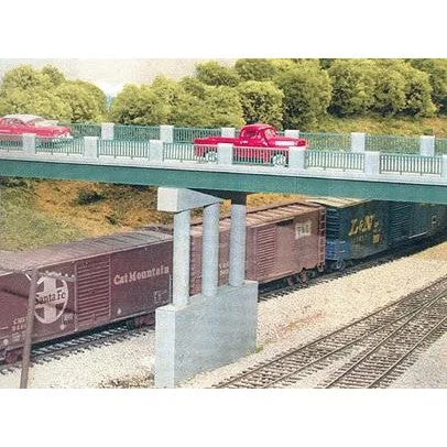 Rix Products 122 HO Scale Scale Wrought Iron Highway Overpass w/Adjustable Piers 50' w/Pier