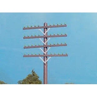 Rix Products 31 HO Scale Scale Railroad Telephone Pole Crossarms Only - Brown Plastic Set of 72; Fits #628-30, or -40 (Both sold separately)