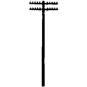 Rix Products 32 HO Scale Scale 2-Arm Railroad Telephone Poles Kit - 18 Poles & 36 Crossarms (brown)