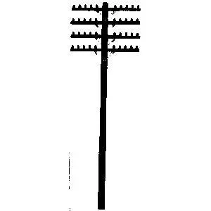 Rix Products 34 HO Scale Scale Railroad Telephone 4-Arm Poles Kit - 12 Poles & 48 Crossarms (brown)