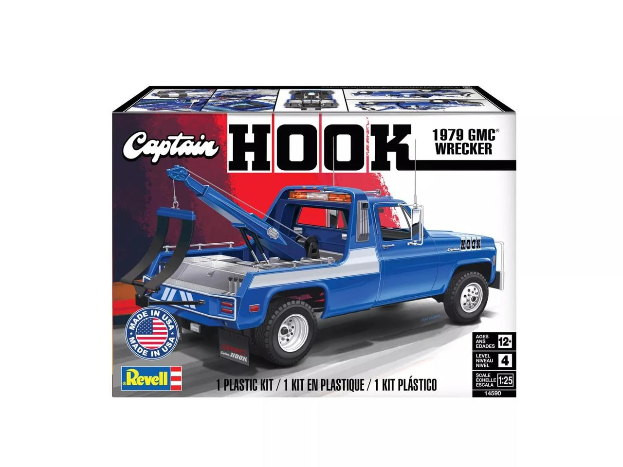 Revell 1/25 GMC Captain Hook Wrecker Plastic Model Kit - RMX14590