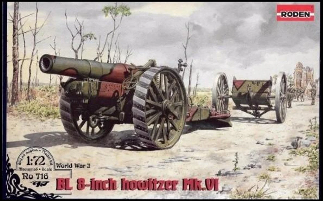 Roden 1/72 Roden WWII BL 8-inch Howitzer Mk VI Heavy Gun