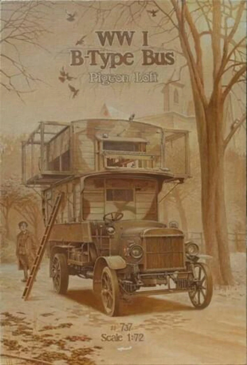 Roden 1/72 Roden WWI B Type British Bus w/Pigeon Loft