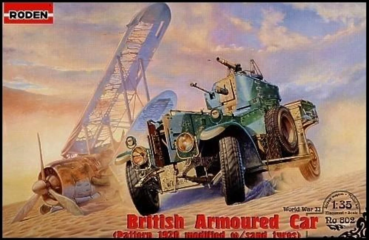 Roden 1/35 Roden Pattern 1920 MkI British Armored Car (Modified w/Sand Tires)
