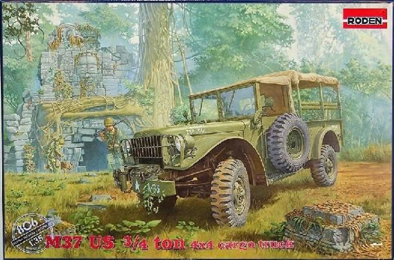 Roden 1/35 Roden M37 3/4-Ton 4x4 US Cargo Truck