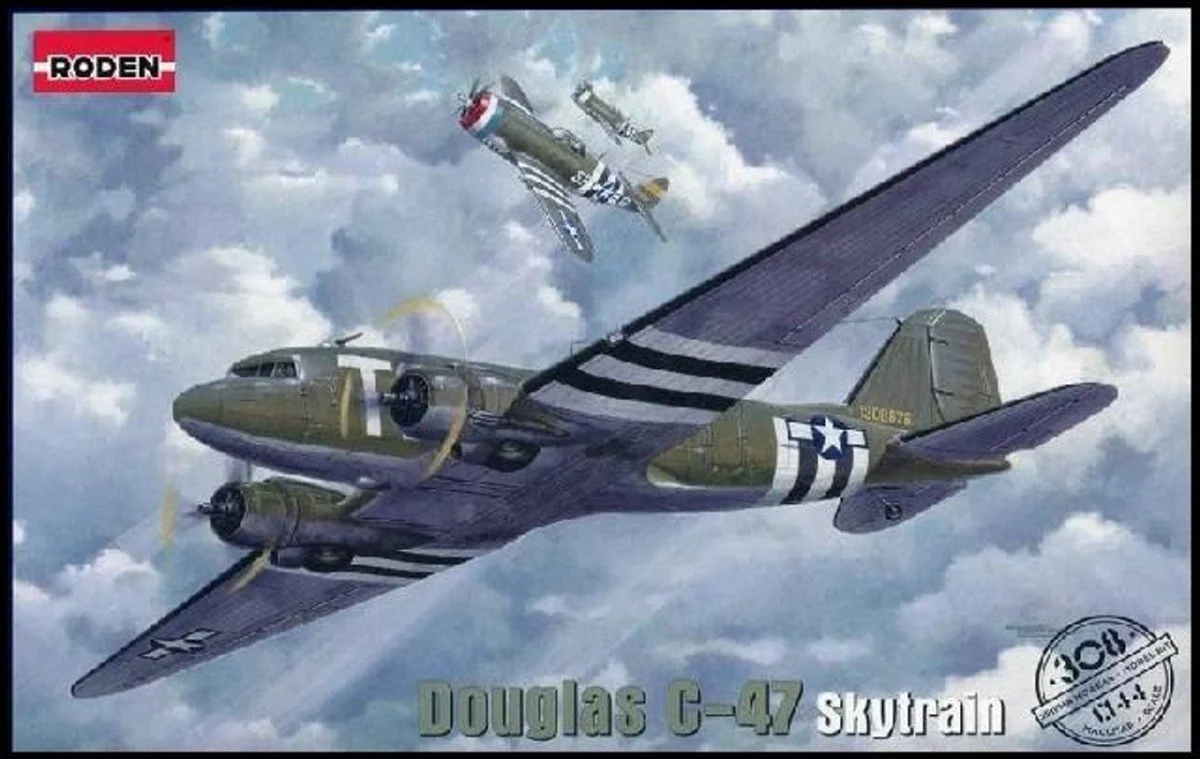 Roden 1/144 Roden C47 Skytrain US Transport Aircraft