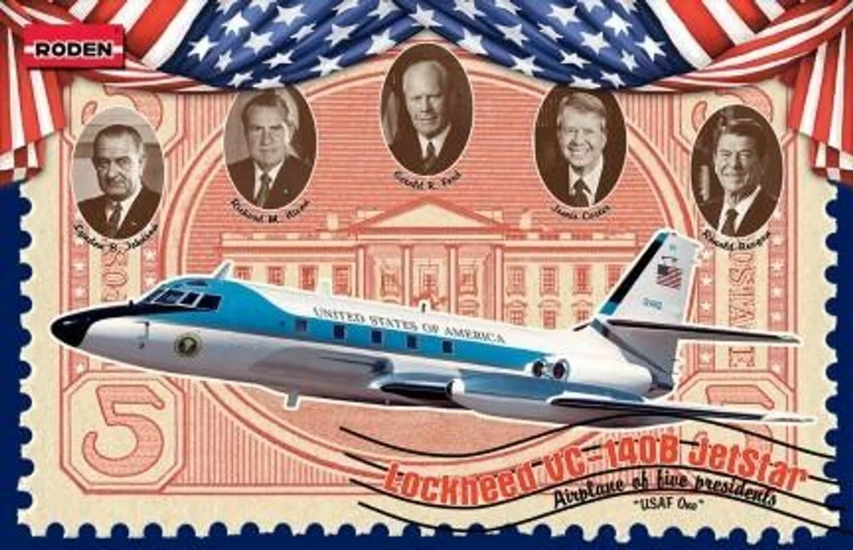 Roden 1/144 Roden VC140B Jetstar US Air Force One Presidential Aircraft