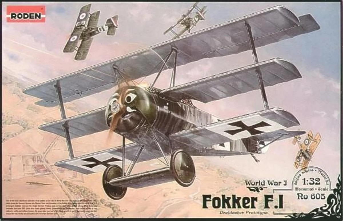 Roden 1/32 Roden Fokker FI WWI German Triplane Fighter
