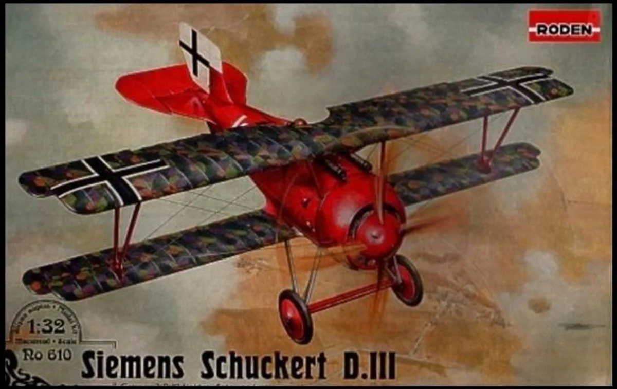 Roden 1/32 Roden Siemens Schuckert D III Late Production WWI German BiPlane Fighter