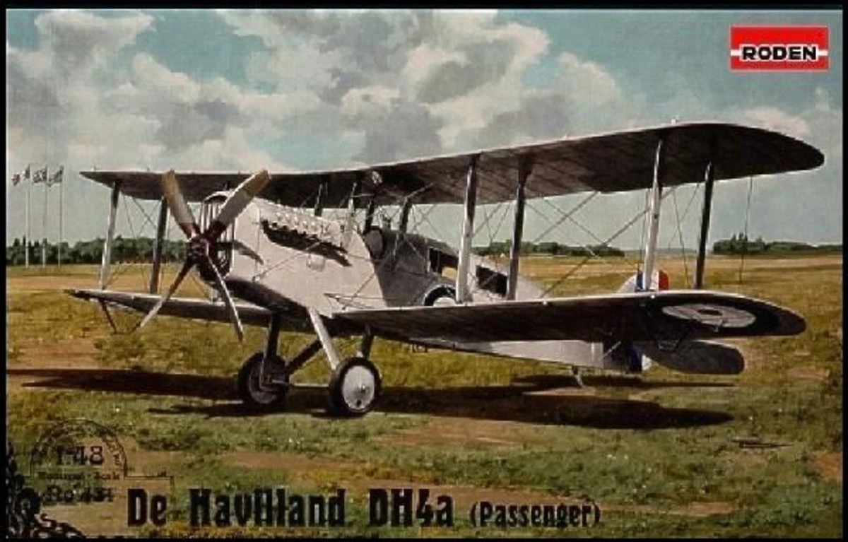 Roden 1/48 Roden DeHavilland DH4a British WWI Passenger Biplane