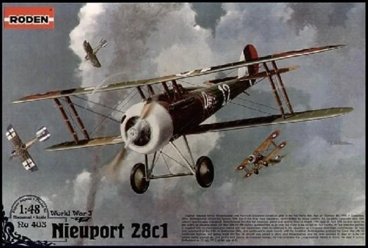 Roden 1/48 Roden Nieuport 28c1 WWI French BiPlane Fighter