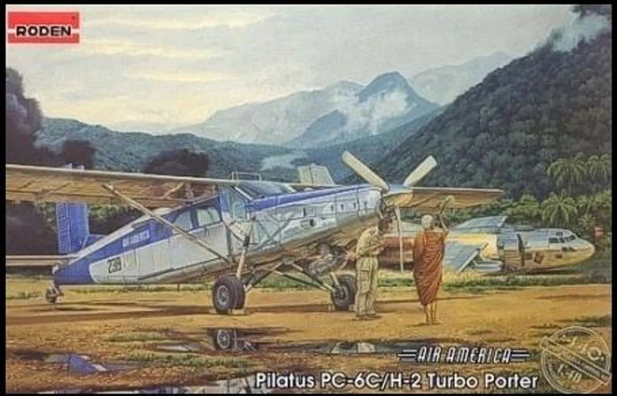 Roden 1/48 Roden Pilatus PC6C/H2 Turbo-Porter Air America CIA's Light Transport Aircraft