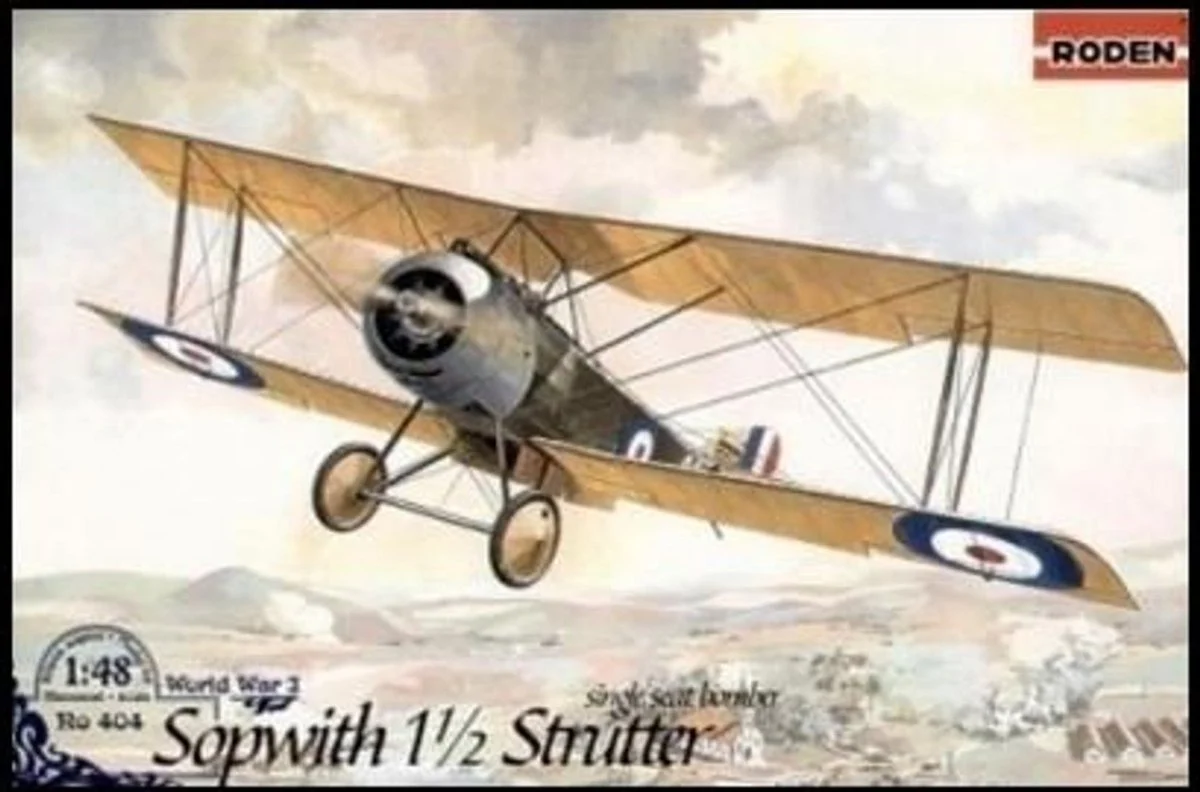 Roden 1/48 Roden Sopwith 1-1/2 Strutter Single-Seater WWI British BiPlane Bomber