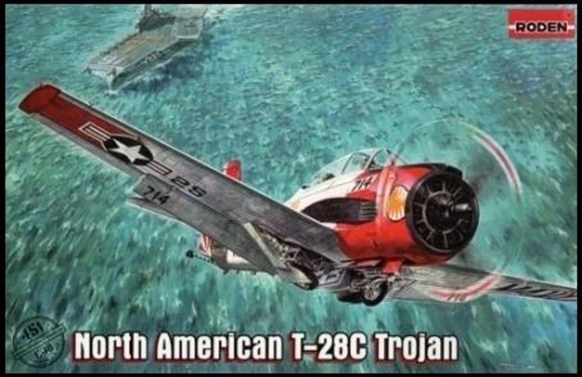 Roden 1/48 Roden T28C Trojan USN Trainer Aircraft