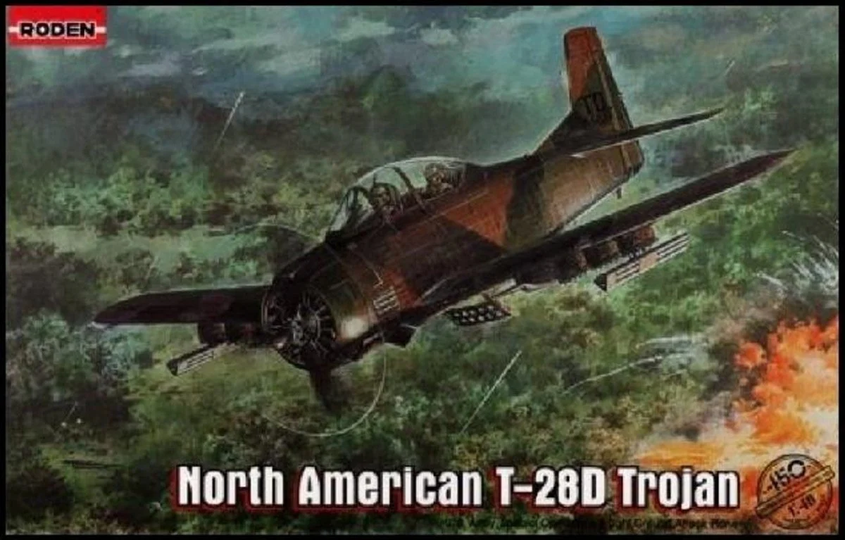Roden 1/48 Roden T28D Trojan USAF Trainer Aircraft
