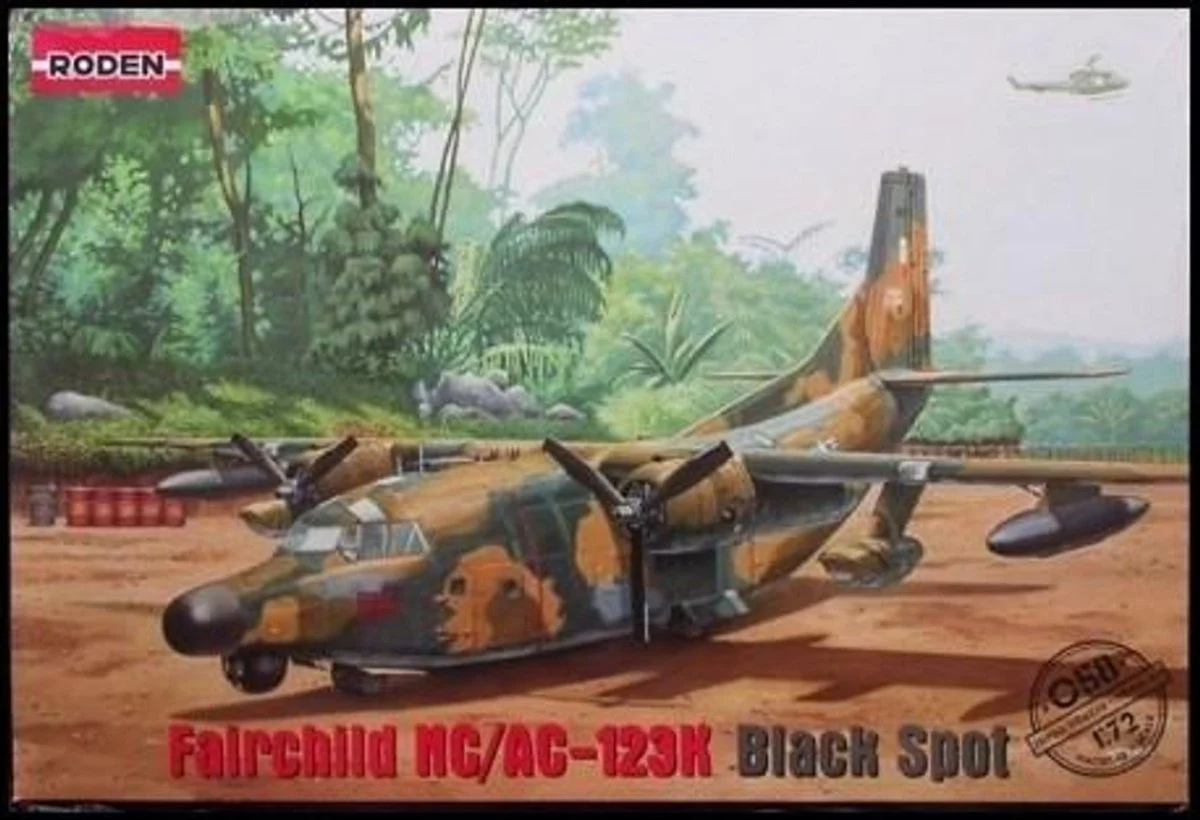 Roden 1/72 Roden Fairchild NC/AC123K Black Spot Aircraft