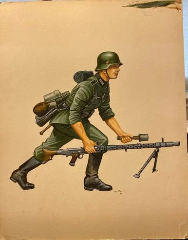 Ron Volstad Painting - quadron Signal soldier book