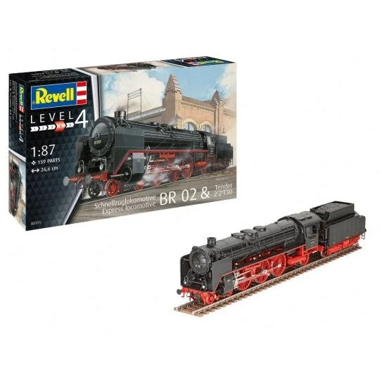 Revell 1/87 BR02 German Express Steam Locomotive w/T30 Tender - Revell Germany