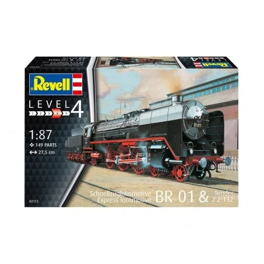 Revell 1/87 BR01 German Express Steam Locomotive w/T32 Tender - Revell Germany