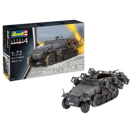 Revell 1/72 SdKfz 251/1 Ausf C Halftrack w/Wurfrahmen 40 Rocket Launcher - Revell Germany