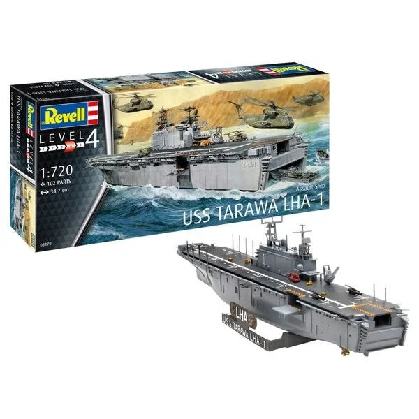 Revell 1/720 USS Tarawa LHA1 Assault Carrier Ship - Revell Germany