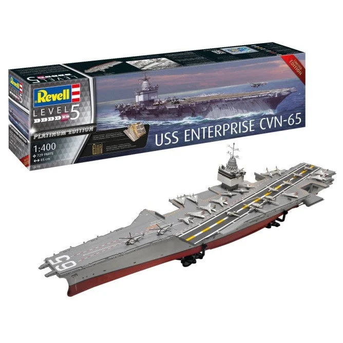 Revell 1/400 USS Enterprise CVN65 Nuclear Powered Aircraft Carrier Platinum Limited Edition - Revell Germany