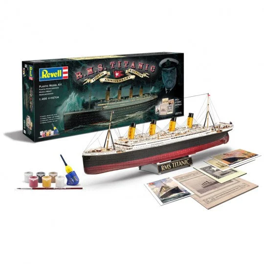 Revell 1/400 RMS Titanic Ocean Liner 100th Anniversary (includes postcards) w/paint & glue - Revell Germany