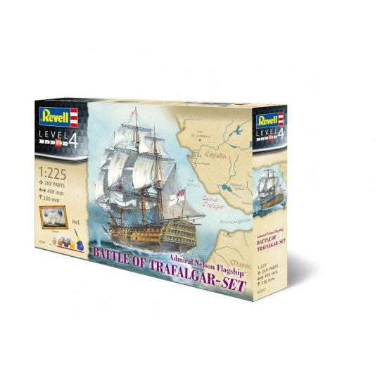 Revell 1/225 HMS Victory Sailing Ship Battle of Trafalgar (includes poster) w/paint & glue - Revell Germany