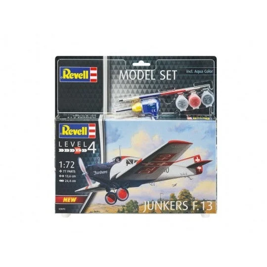 Revell 1/72 Junkers F13 Aircraft w/paint & glue - Revell Germany