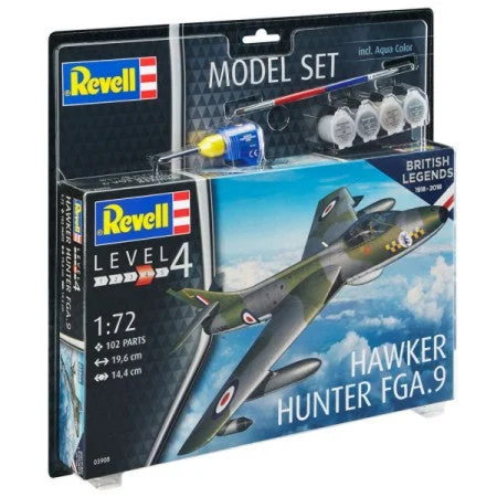Revell 1/72 Hawker Hunter FGA9 Fighter w/paint & glue - Revell Germany