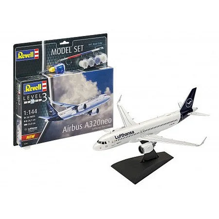 Revell Airbus A320 Neo Lufthansa Airliner With Paint and Glue - Revell Germany