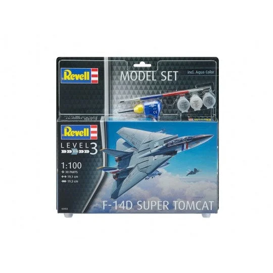 Revell 1/100 F14D Super Tomcat Fighter w/paint & glue - Revell Germany