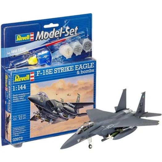 Revell 1/144 F15E Strike Eagle Attacker w/Bombs, paint & glue - Revell Germany