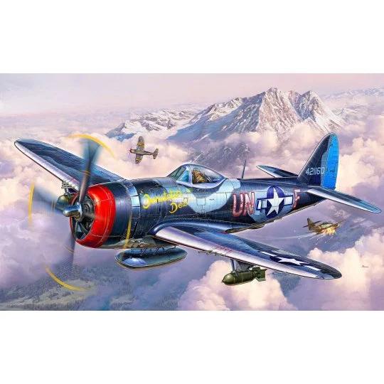Revell 1/72 P47M Thunderbolt Fighter w/paint & glue - Revell Germany