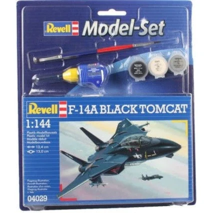 Revell 1/144 F14A Black Tomcat Fighter w/paint & glue - Revell Germany